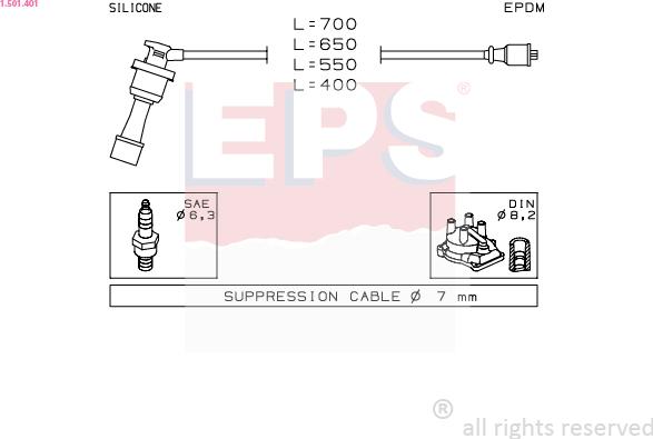 EPS 1.501.401 - Set kablova za paljenje www.molydon.hr
