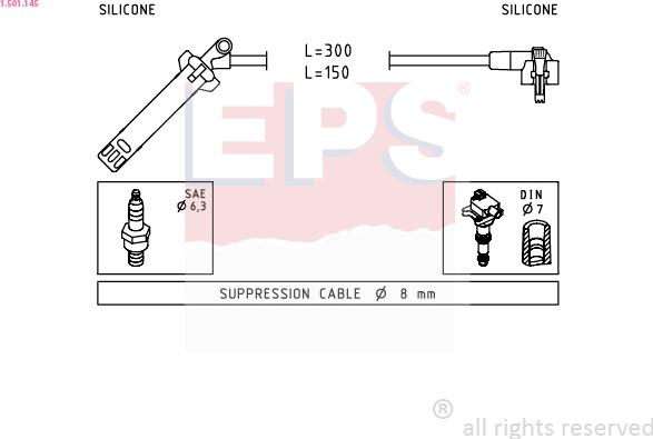 EPS 1.501.145 - Set kablova za paljenje www.molydon.hr
