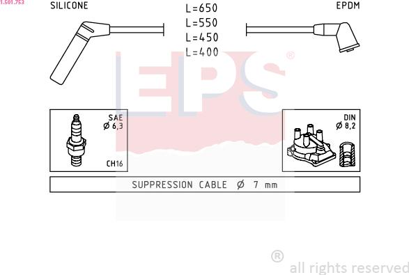 EPS 1.501.753 - Set kablova za paljenje www.molydon.hr