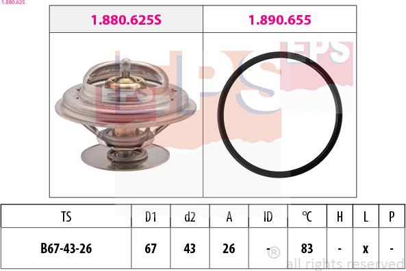 EPS 1.880.625 - Termostat, rashladna tekućinu www.molydon.hr