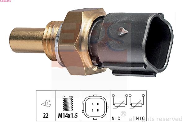 EPS 1.830.316 - Senzor, temperatura rashladne tekućinu www.molydon.hr