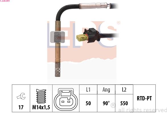 EPS 1.220.091 - Senzor, temperatura Ispušnih plinova www.molydon.hr
