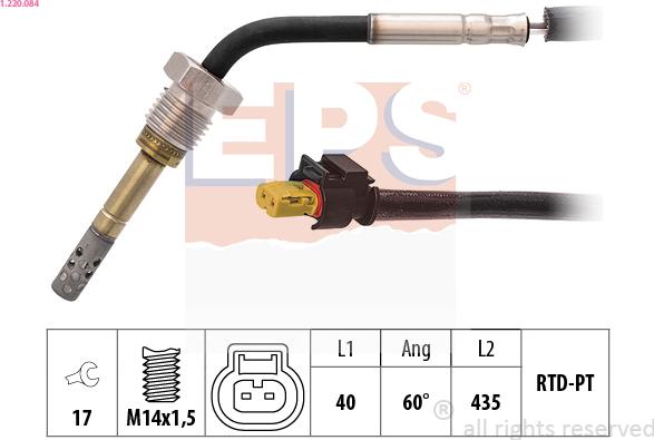 EPS 1.220.084 - Senzor, temperatura Ispušnih plinova www.molydon.hr