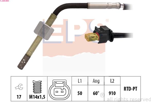 EPS 1.220.083 - Senzor, temperatura Ispušnih plinova www.molydon.hr