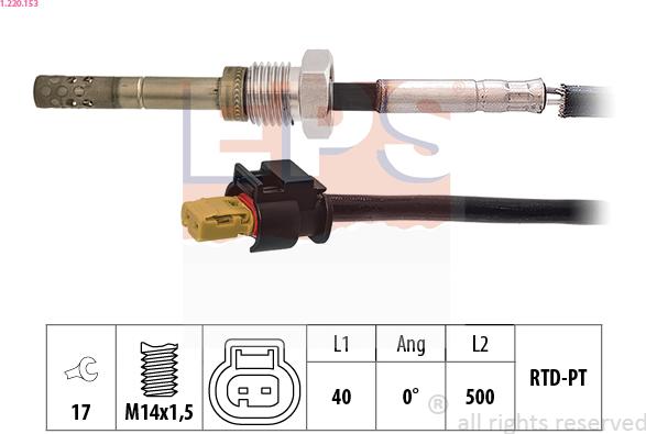 EPS 1.220.153 - Senzor, temperatura Ispušnih plinova www.molydon.hr