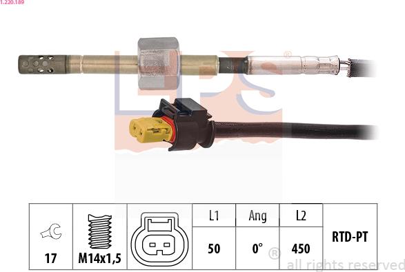 EPS 1.220.189 - Senzor, temperatura Ispušnih plinova www.molydon.hr