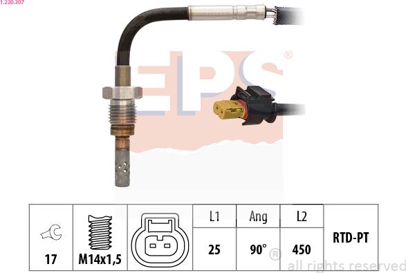 EPS 1.220.307 - Senzor, temperatura Ispušnih plinova www.molydon.hr