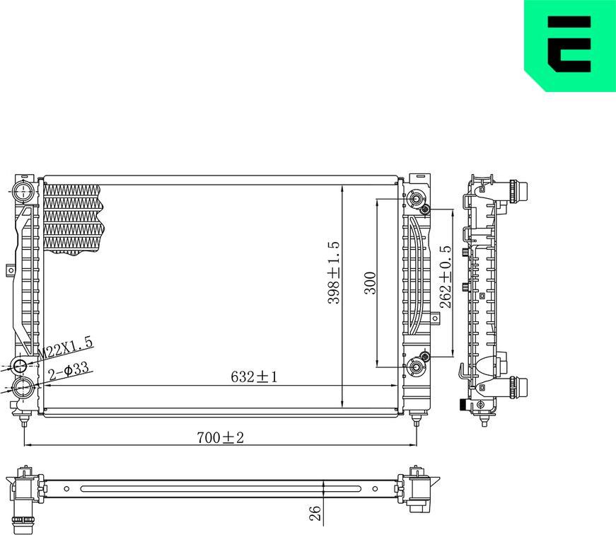 ERA 673764 - Hladnjak, hladjenje motora www.molydon.hr