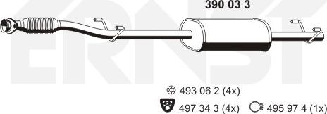 ERNST 390033 - Srednji Ispušni lonac www.molydon.hr