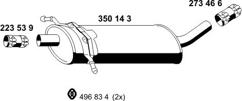 ERNST 350143 - Srednji Ispušni lonac www.molydon.hr