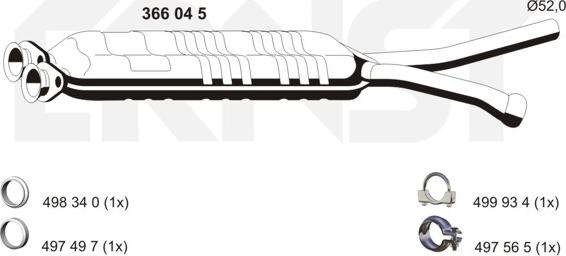 ERNST 366045 - Srednji Ispušni lonac www.molydon.hr