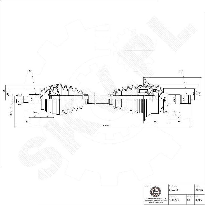 Esen SKV 40SKV232 - Pogonska osovina www.molydon.hr