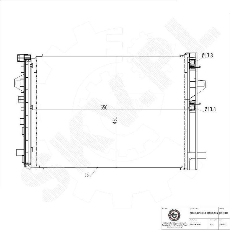 Esen SKV 86SKV128 - Kondenzator, klima-Uređaj www.molydon.hr