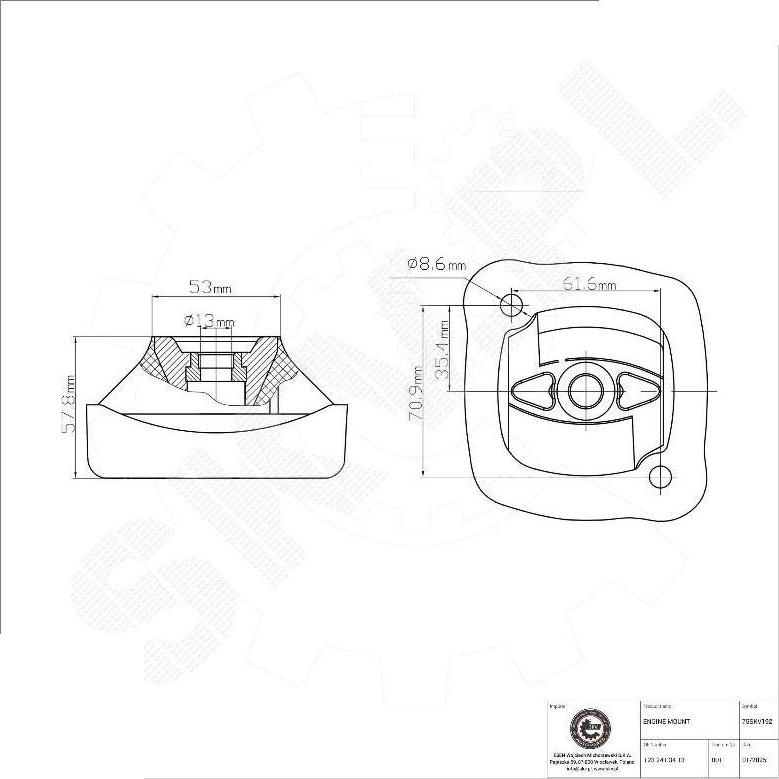 Esen SKV 75SKV192 - Nosač motora www.molydon.hr