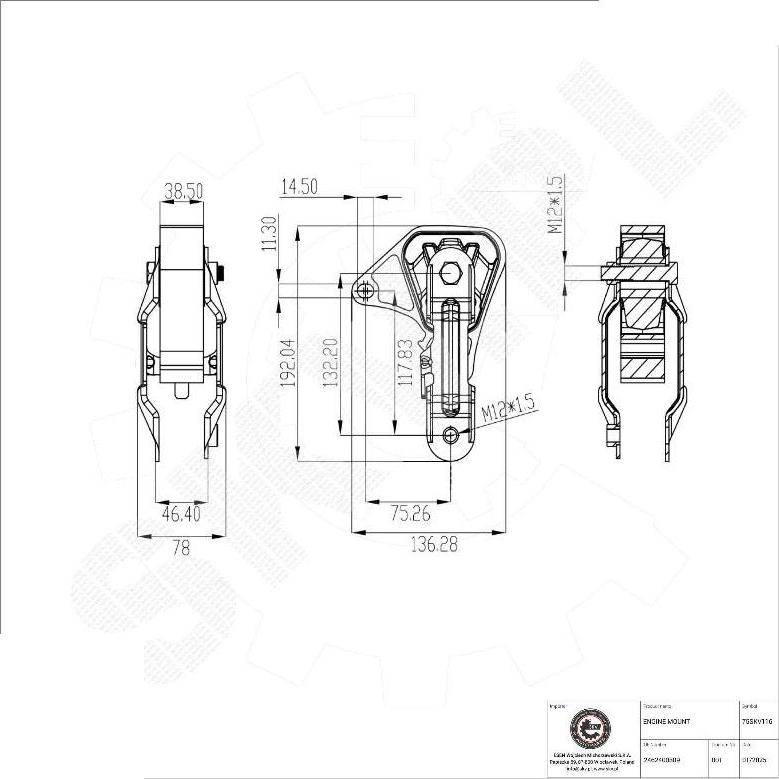 Esen SKV 75SKV116 - Nosač motora www.molydon.hr