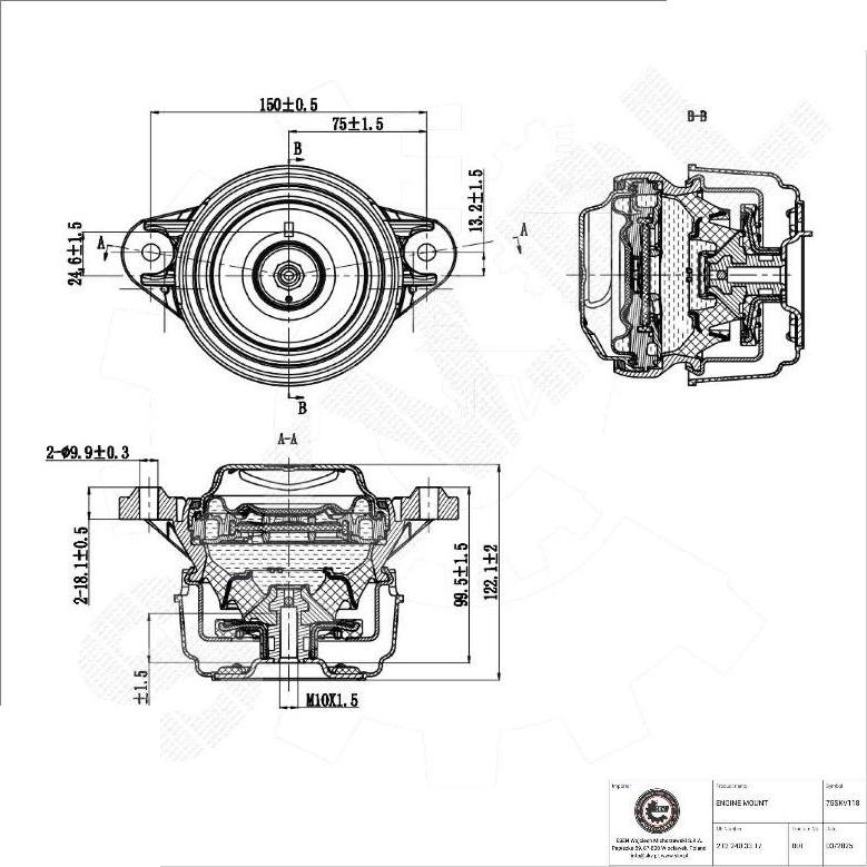 Esen SKV 75SKV118 - Nosač motora www.molydon.hr