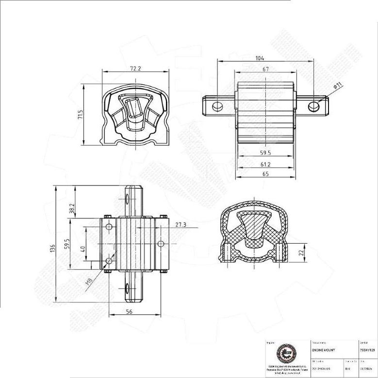 Esen SKV 75SKV129 - Nosač motora www.molydon.hr