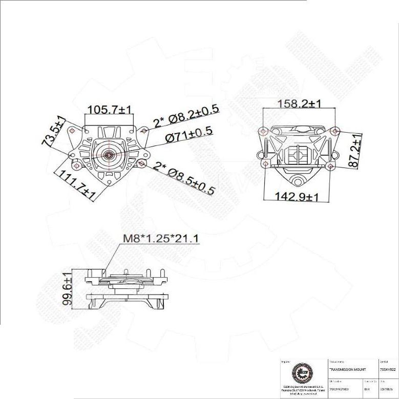 Esen SKV 75SKV822 - Ležište | Držač | Uležištenje, automatski mjenjač www.molydon.hr