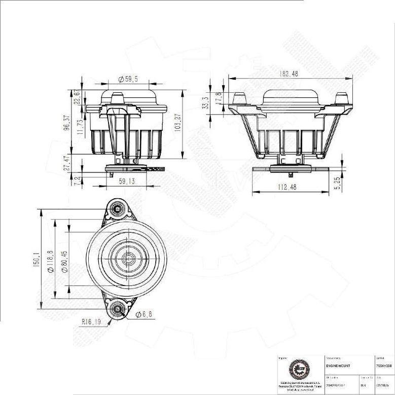 Esen SKV 75SKV288 - Nosač motora www.molydon.hr