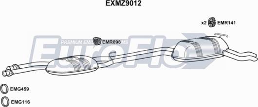 EuroFlo EXMZ9012 - Srednji/Ispušni lonac www.molydon.hr