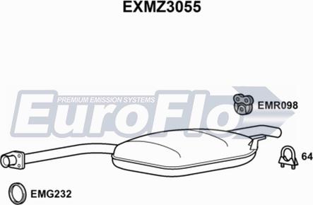 EuroFlo EXMZ3055 - Srednji Ispušni lonac www.molydon.hr