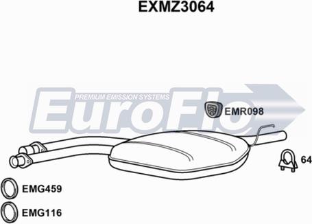 EuroFlo EXMZ3064 - Srednji Ispušni lonac www.molydon.hr