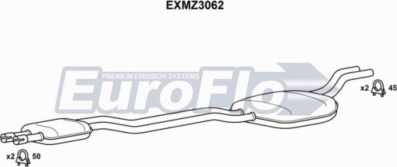 EuroFlo EXMZ3062 - Srednji Ispušni lonac www.molydon.hr