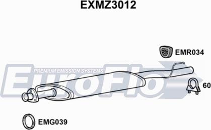 EuroFlo EXMZ3012 - Srednji Ispušni lonac www.molydon.hr