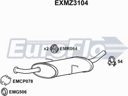 EuroFlo EXMZ3104 - Srednji Ispušni lonac www.molydon.hr