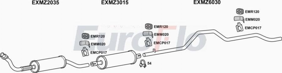 EuroFlo MZ30724D 7001A00 - Ispušni sistem www.molydon.hr