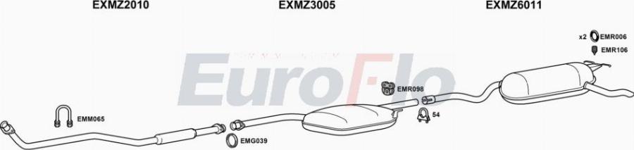EuroFlo MZ25025D 2001A00 - Ispušni sistem www.molydon.hr