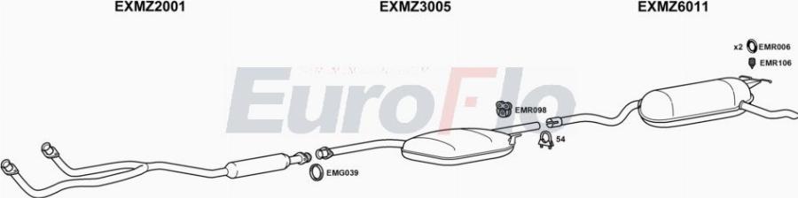 EuroFlo MZ20020 2011A00 - Ispušni sistem www.molydon.hr