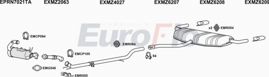 EuroFlo MZA1815D 1005D - Ispušni sistem www.molydon.hr
