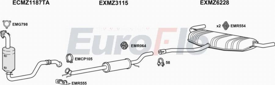 EuroFlo MZA1816 1001B - Ispušni sistem www.molydon.hr