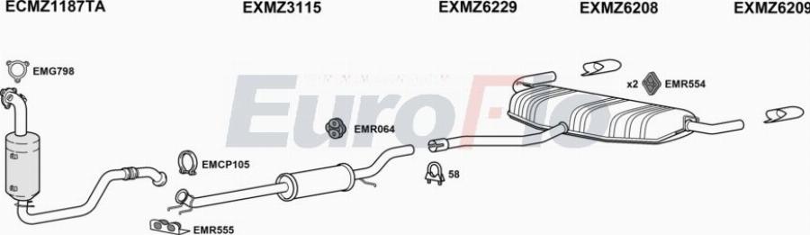EuroFlo MZA1816 1001C - Ispušni sistem www.molydon.hr