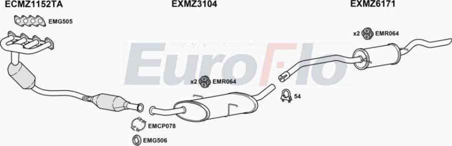 EuroFlo MZA2020 1001A00 - Ispušni sistem www.molydon.hr