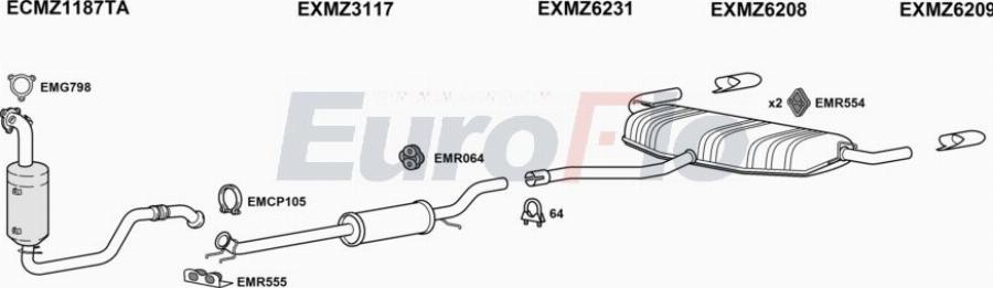 EuroFlo MZA2520 1001C - Ispušni sistem www.molydon.hr