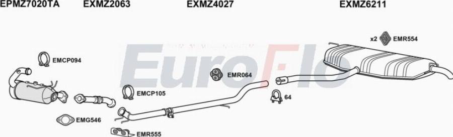 EuroFlo MZB1815D 6009A00 - Ispušni sistem www.molydon.hr