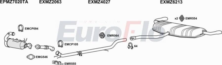 EuroFlo MZB1815D 6009D - Ispušni sistem www.molydon.hr