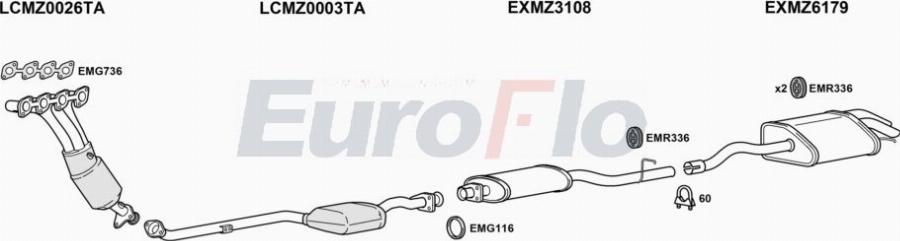 EuroFlo MZC2318 0302LHD - Ispušni sistem www.molydon.hr