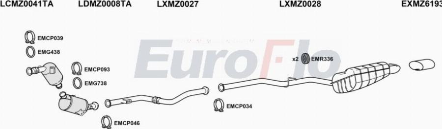 EuroFlo MZC2221D 0208LHD - Ispušni sistem www.molydon.hr