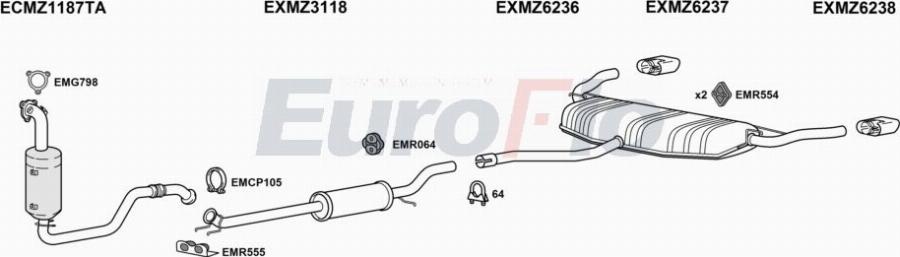 EuroFlo MZCLA116 2001B - Ispušni sistem www.molydon.hr