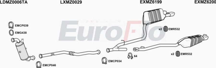 EuroFlo MZE3021D 0204LHD - Ispušni sistem www.molydon.hr