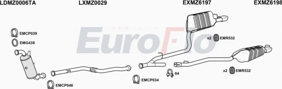 EuroFlo MZE3021D 0202LHD - Ispušni sistem www.molydon.hr