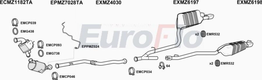 EuroFlo MZE3021D 2001B - Ispušni sistem www.molydon.hr