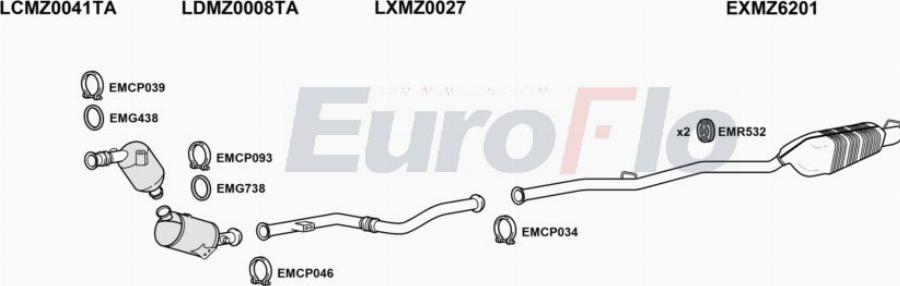 EuroFlo MZE2521D 0310LHD - Ispušni sistem www.molydon.hr
