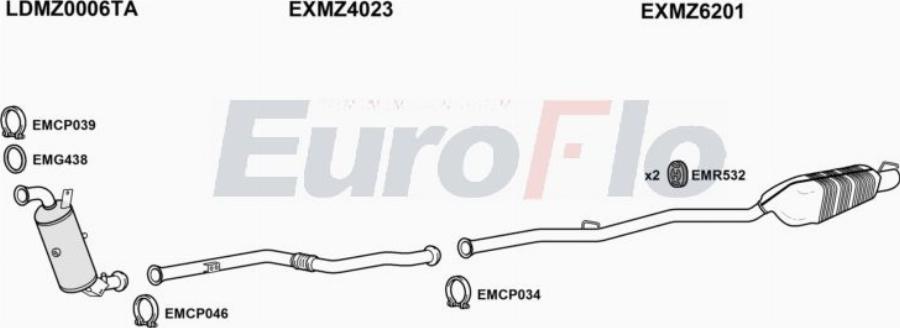 EuroFlo MZE2021D 0205LHD - Ispušni sistem www.molydon.hr