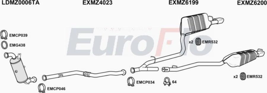 EuroFlo MZE2021D 0210LHD - Ispušni sistem www.molydon.hr