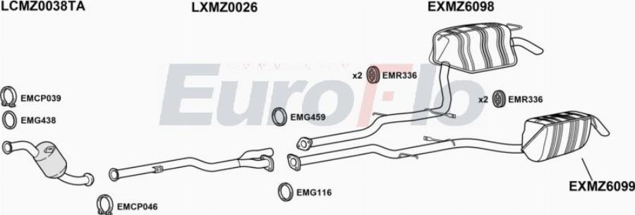 EuroFlo MZE3232D 0304LHD - Ispušni sistem www.molydon.hr