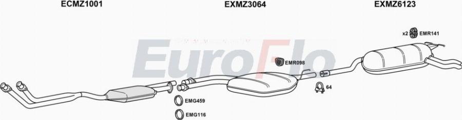 EuroFlo MZE2828 2008A00 - Ispušni sistem www.molydon.hr
